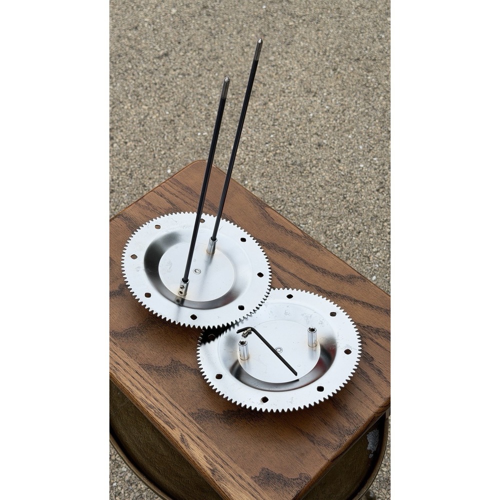 Metal Rotisserie/Skewer Rack‎ Parts Set of 2 Round Gear Plates